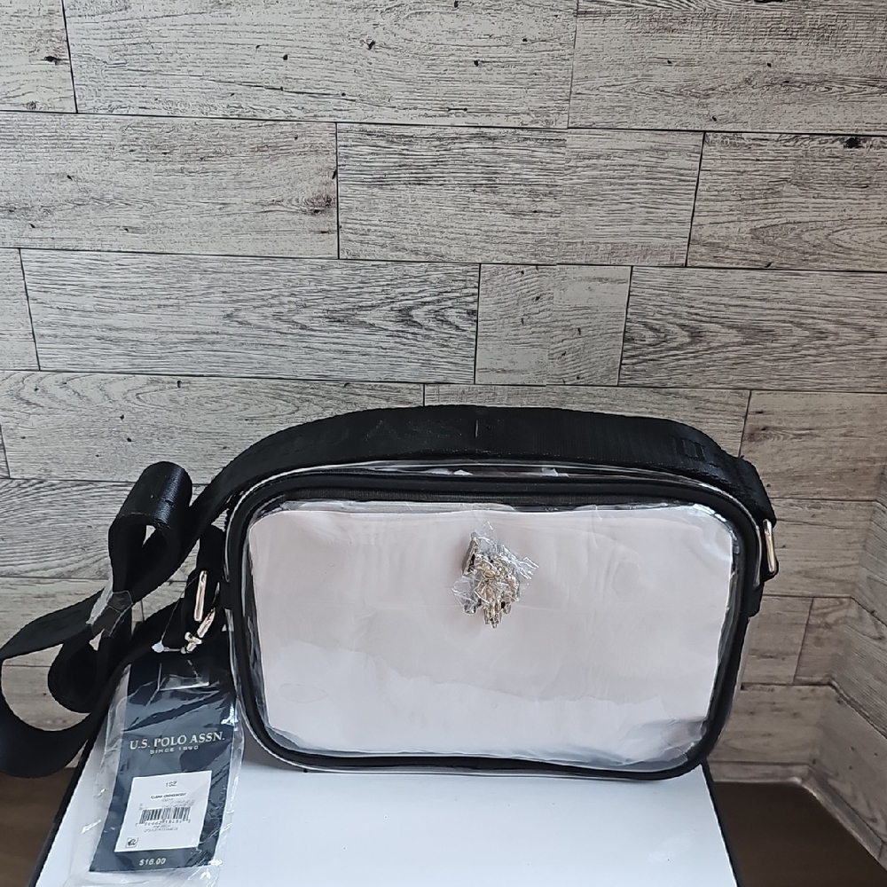 NWT U.S. Polo Assn. Women's Crossbody Bag, Clear NWT